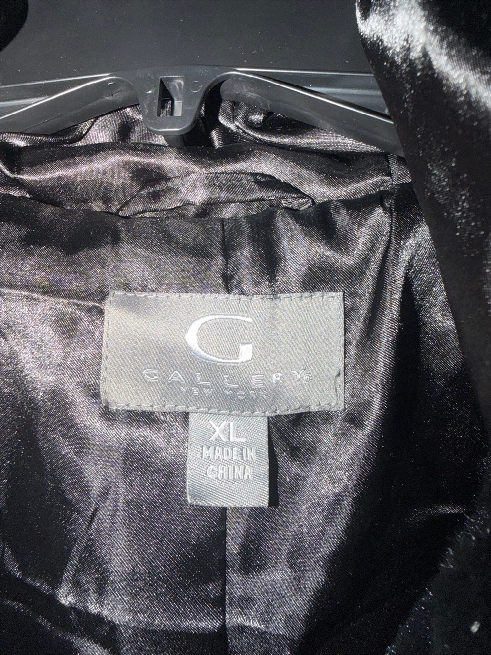 NWT Gallery New York Black Faux Fur Hooded Coat Jacket XL - Picture 2 of 4